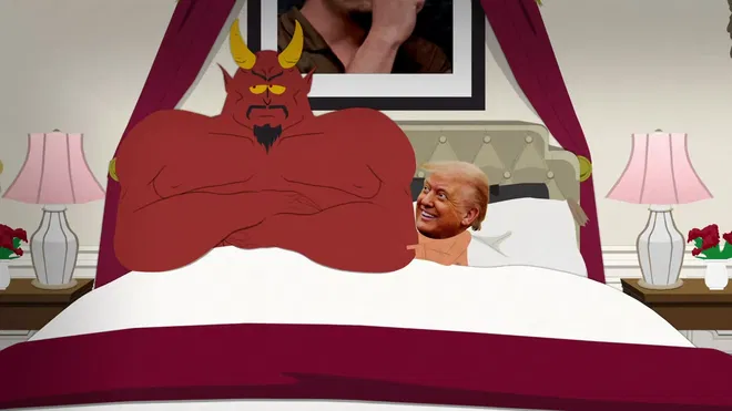 Satan and Donald Trump in South Park